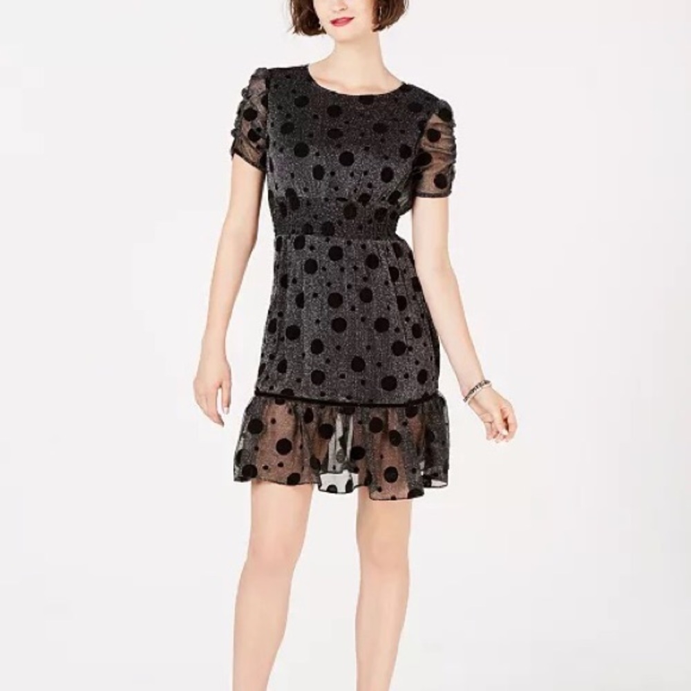 NWT - FANTASTIC PARTY DRESS Betsey Johnson
Polka-Dot Metallic Fit & Flare Dress